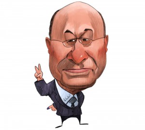 Caricatura del nuevo presidente de Iraq, Borham Saleh