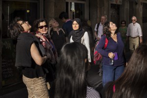 Ramia Chaoui llegó a Barcelona de niña. Es de origen marroquí y está casada. Es licenciada en Empresariales y trabaja en una farmacéutica, 2015. @Alfredo Cáliz