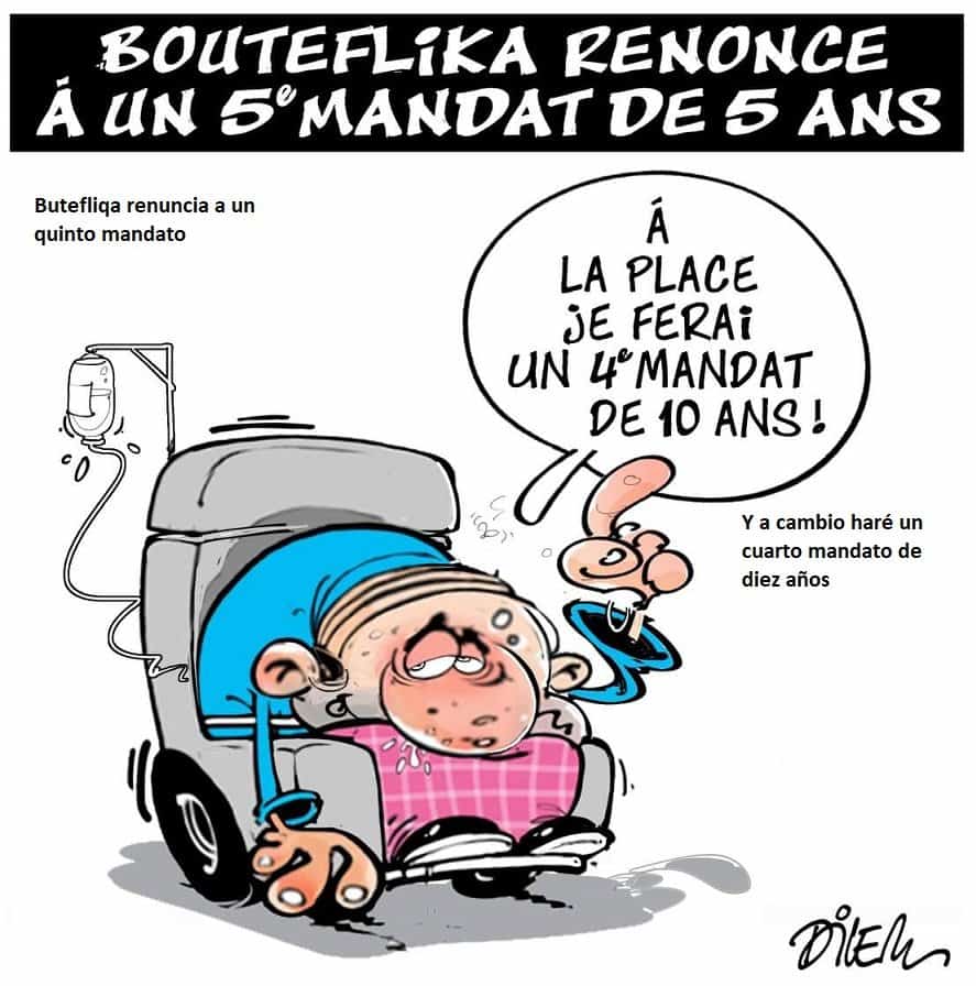 Butefliqa renuncia a un quinto mandato, Ali Dilem, Libération, 12.03.2019