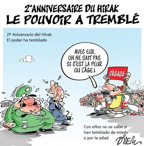 Segundo aniversario del Hirak argelino, Ali Dilem, Liberté, 23.02.2021