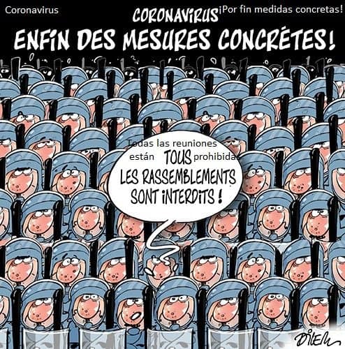 Argelia y el coronavirus, Ali Dilem, Liberté, 20.03.2020
