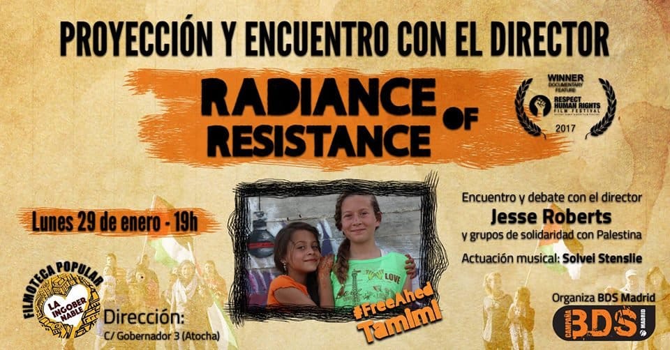 Proyección del documental "Radiance of Resistance" y debate con el director