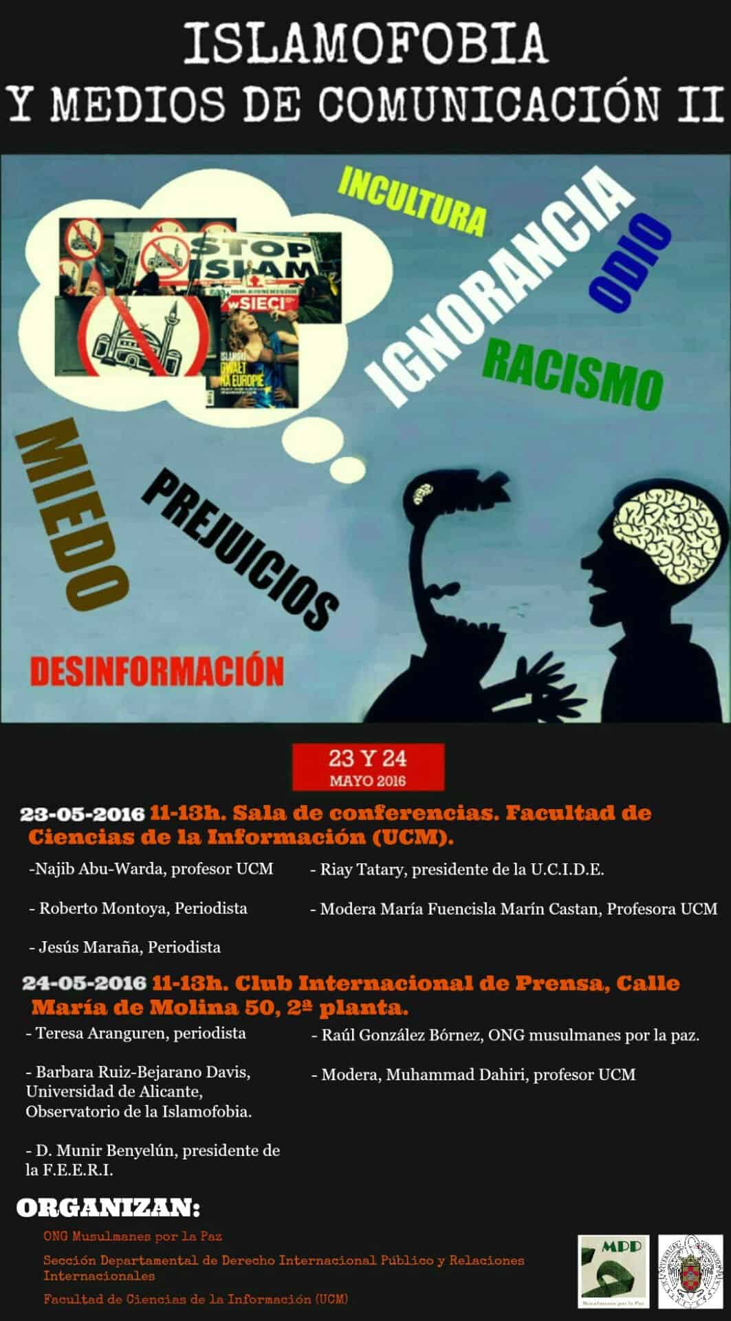 Seminario: Islamofobia y Medios de Comunicación II (Madrid, 23 y 24 de mayo)