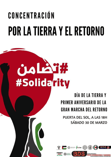 Concentración por la tierra y el retorno en solidaridad con Palestina