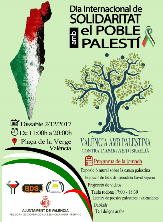 Valencia celebra el Día Internacional de Solidaridad con el Pueblo Palestino
