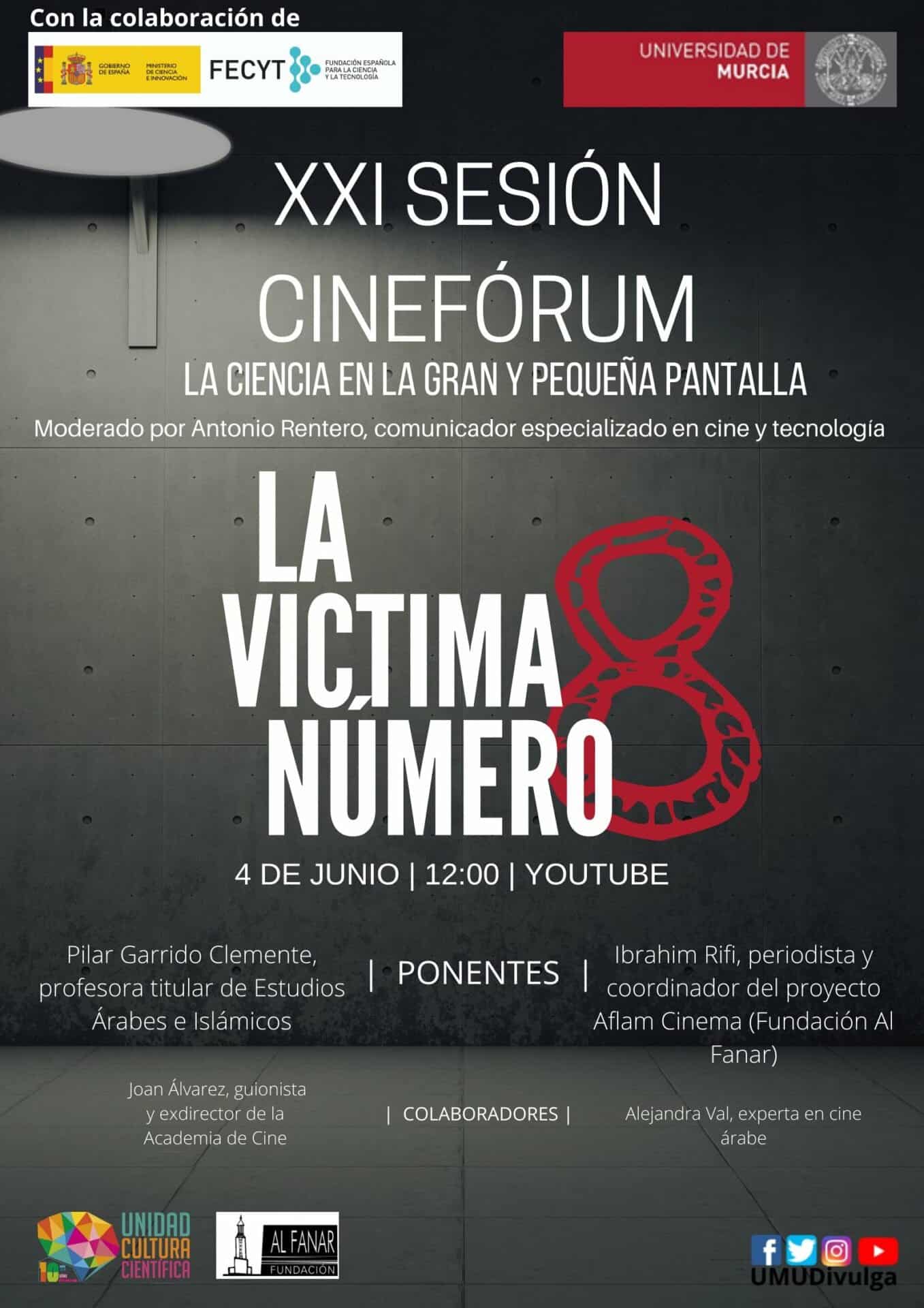 Fundación Al Fanar participa en el Cinefórum sobre la serie “La víctima número 8″ en la Universidad de Murcia