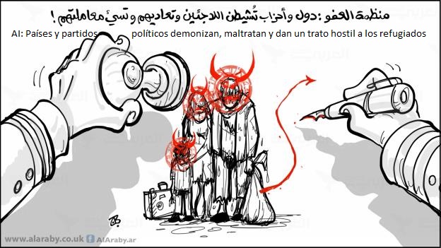 AI denuncia el trato dispensado a los refugiados por Estados y políticos, Emad Hayyach, 23.02.2017, Al Arabi al Yadid