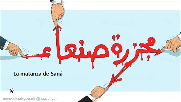 Un bombardeo de la coalición árabe provoca una matanza en Sana que deja 700 víctimas entre muertos y heridos, Emad Hayyach, 10.10.2016, Al Arabi al Yadid