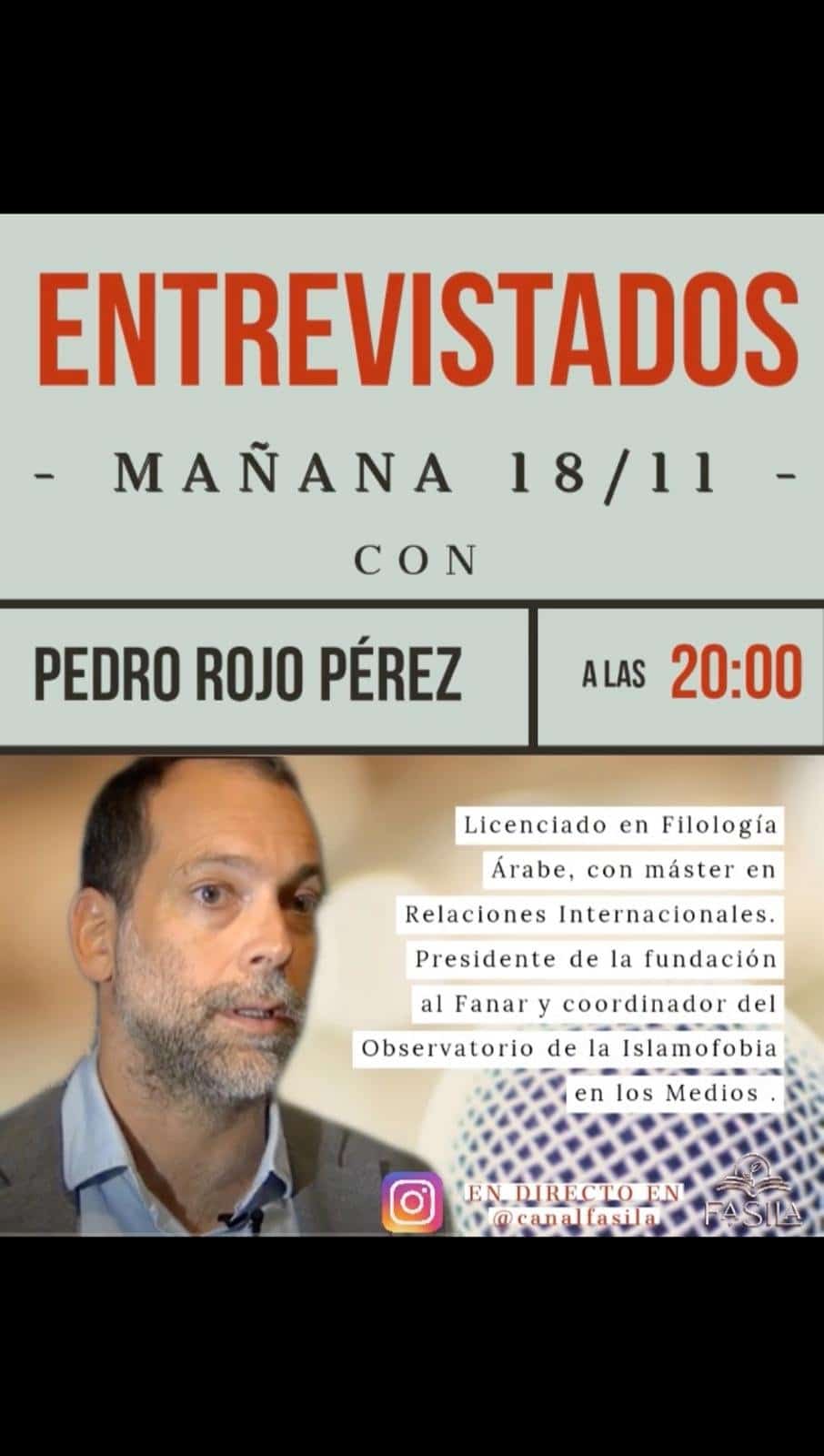 Entrevista con Pedro Rojo en Canal Fasila