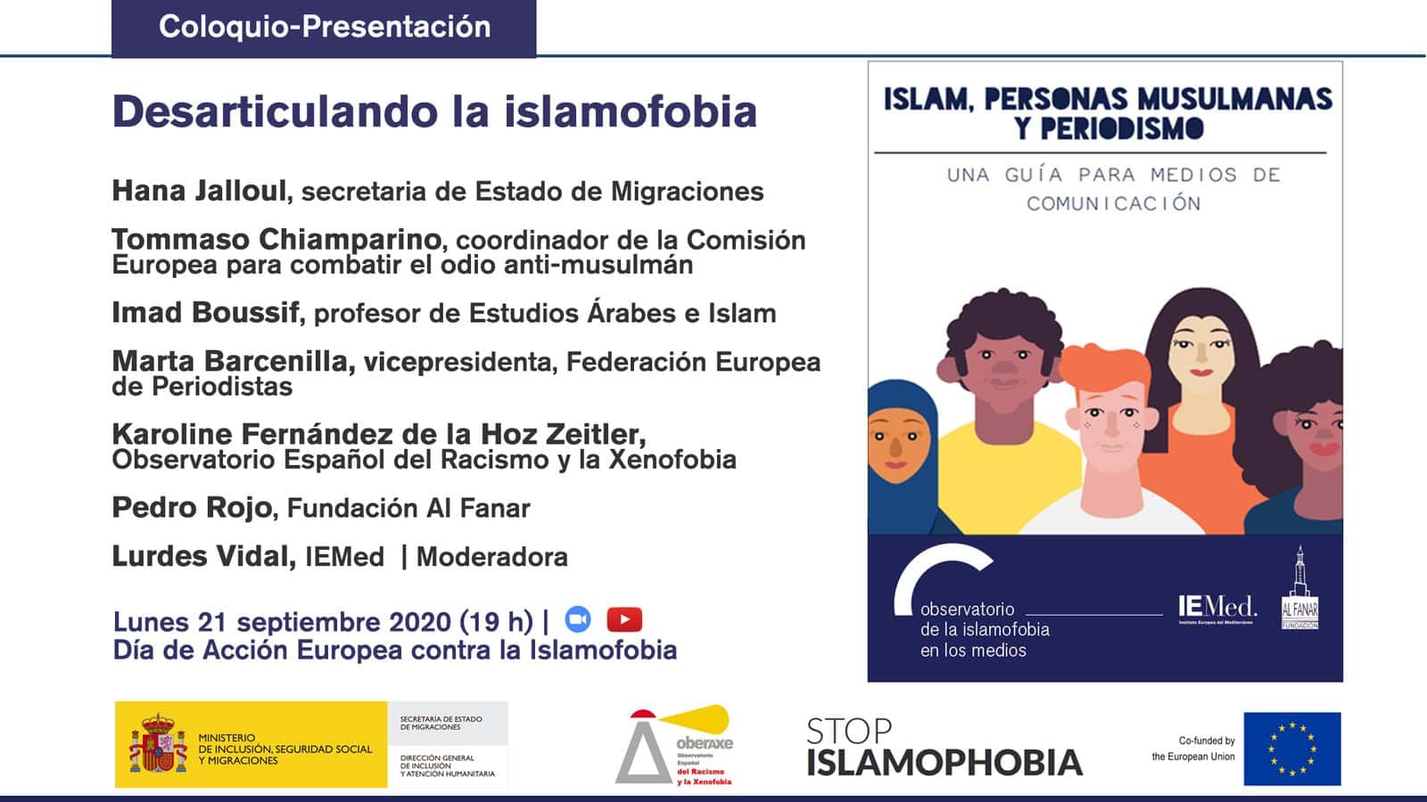 Coloquio “Desarticulando la islamofobia” en el Día Europeo contra la Islamofobia