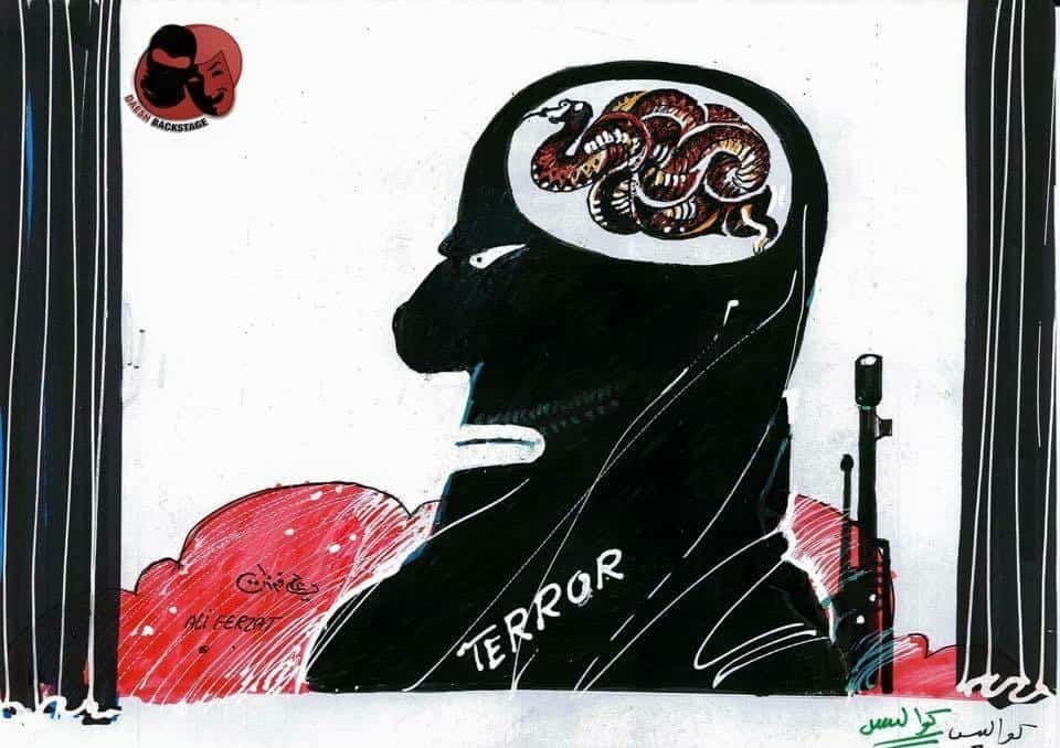 El terror por Ali Ferzat, Mada Syria, 24.10.2017