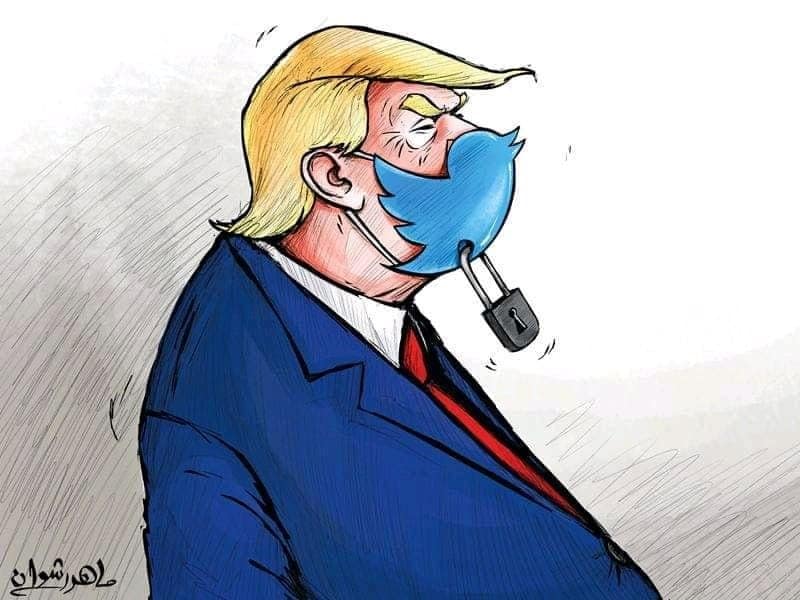 Los caricaturistas árabes celebran la marcha de Trump