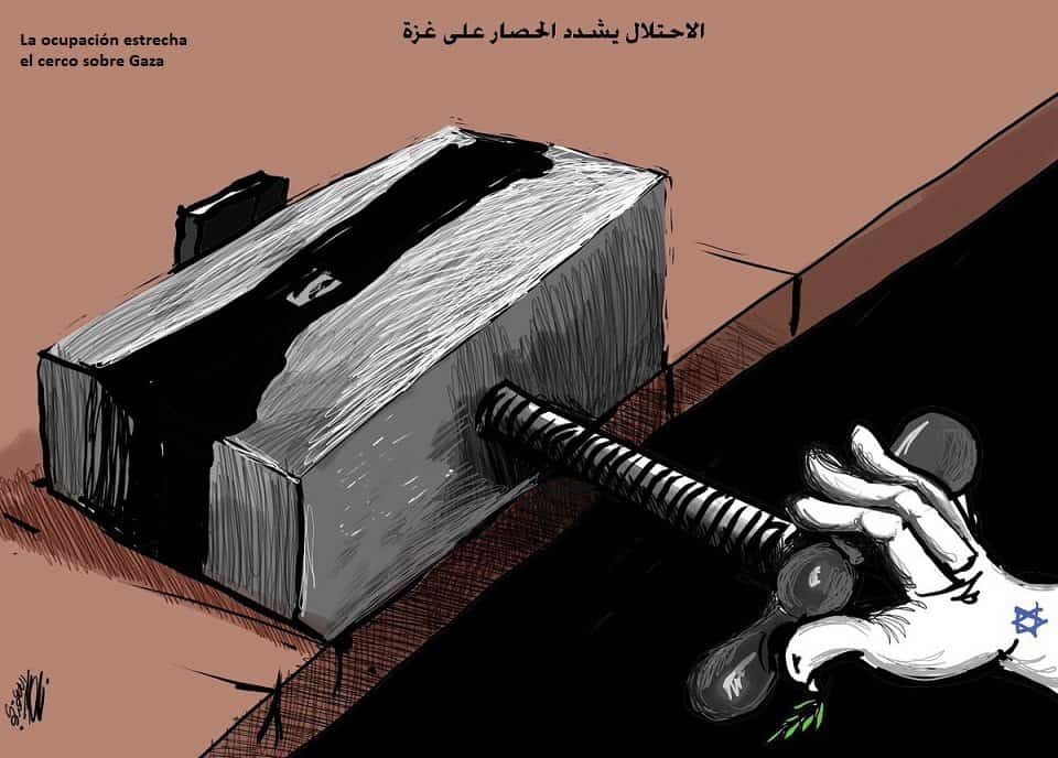 La ocupación israelí estrecha el cerco sobre Gaza, Naser al Yaafari, Twitter, 11.07.2018
