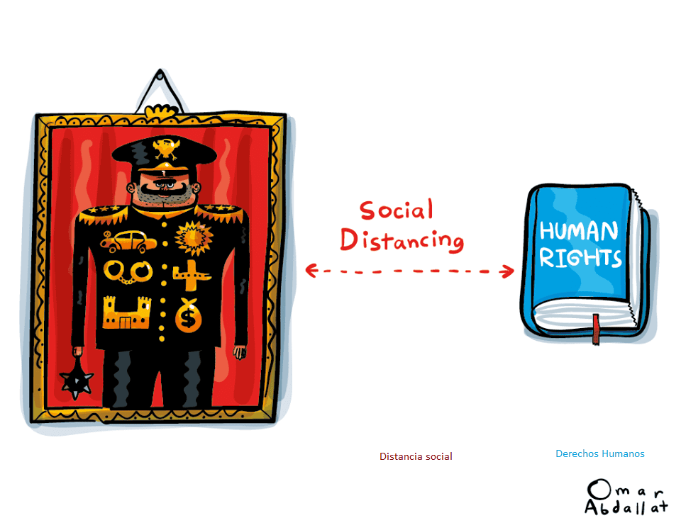 La distancia social, Omar Abdalat, Facebook, 27.04.2020