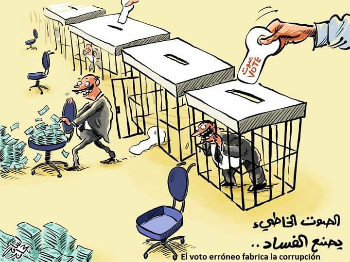 El voto que genera corrupción, Osama Hayyach, Twitter, 14.11.2018