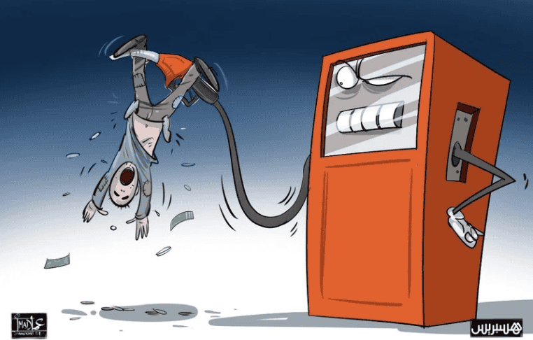 La subida del precio del combustible