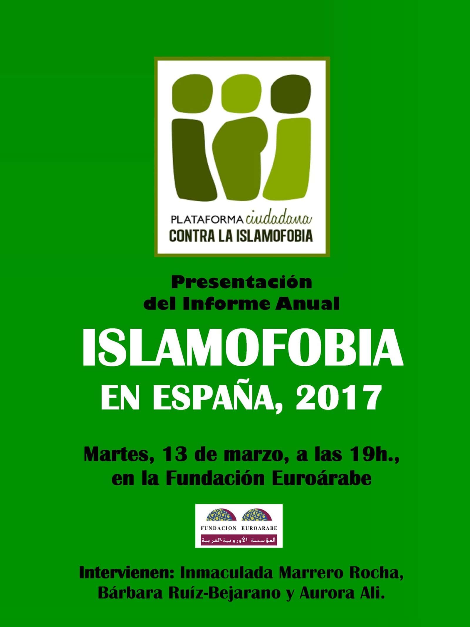 Presentación del informe 'Islamofobia en España 2017' en Granada