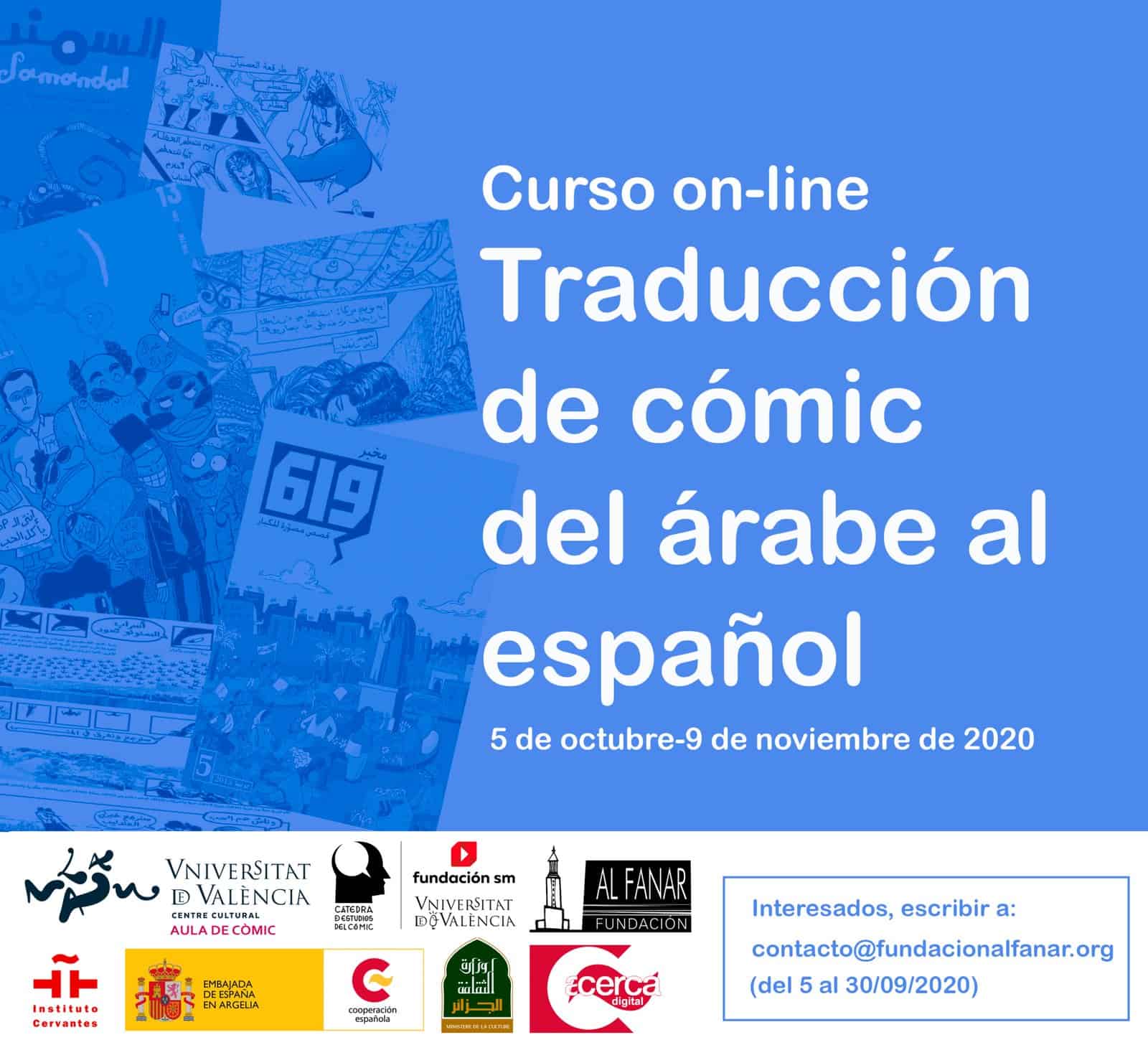 Calendario del Curso de traducción de cómic del árabe al español