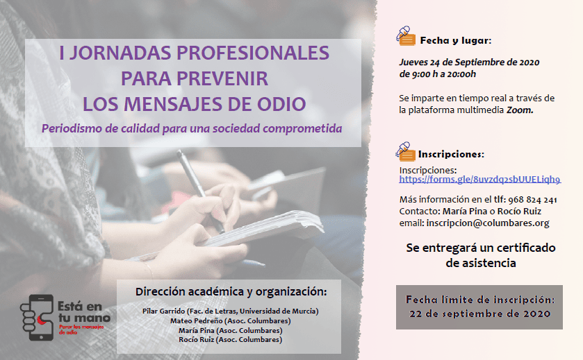 I Jornadas profesionales para prevenir los mensajes de odio (online)