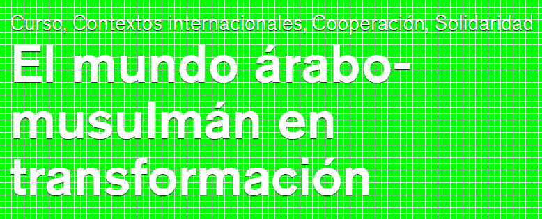 Curso, Contextos internacionales, Cooperación, Solidaridad: El mundo árabo-musulmán en transformación