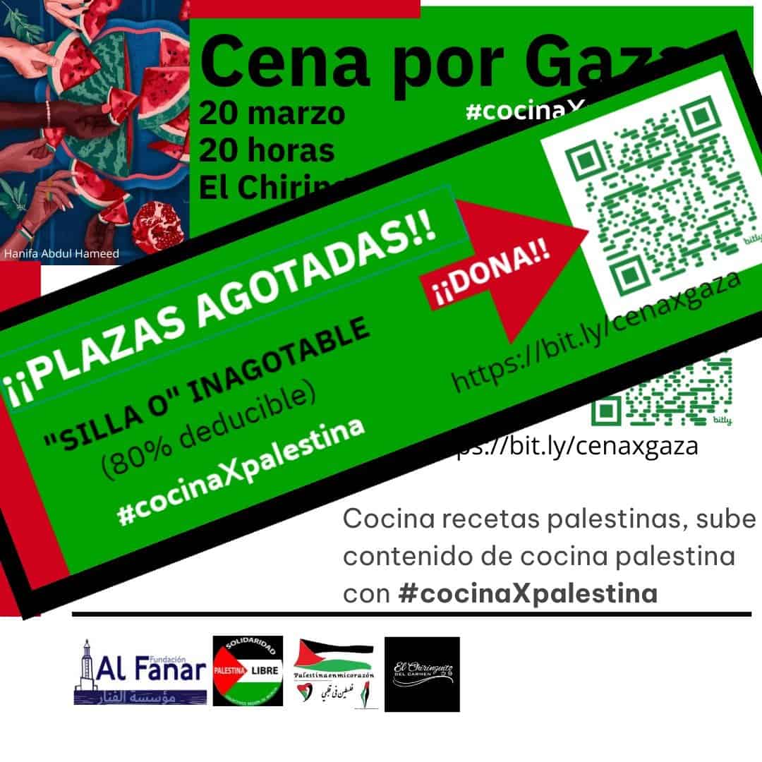 20 de marzo: El Chiringuito del Carmen y #cocinaXpalestina