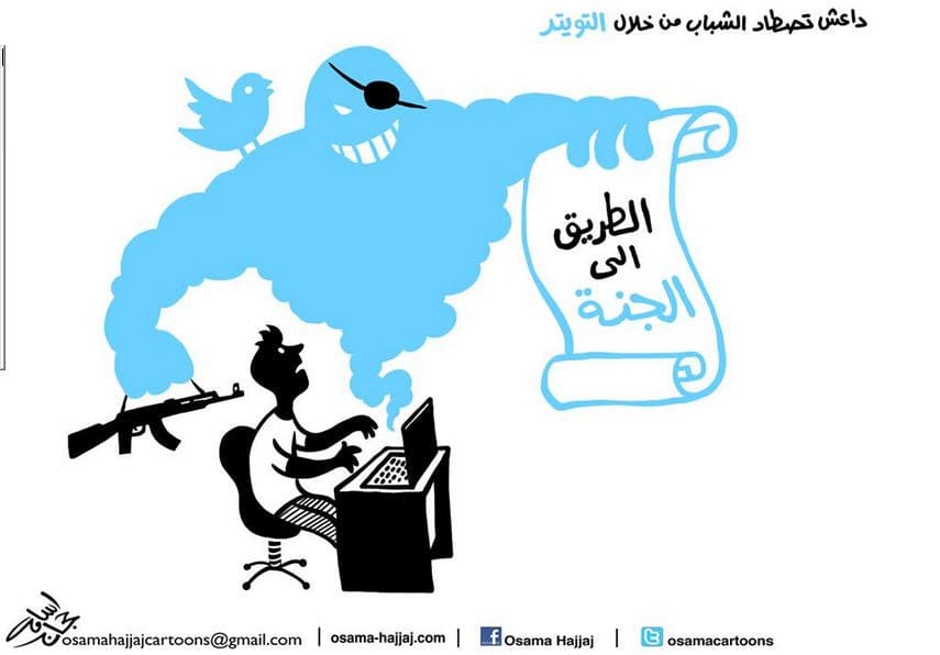 El caricaturista jordano Osama Hayyach amenazado por el Estado Islámico por sus últimas viñetas
