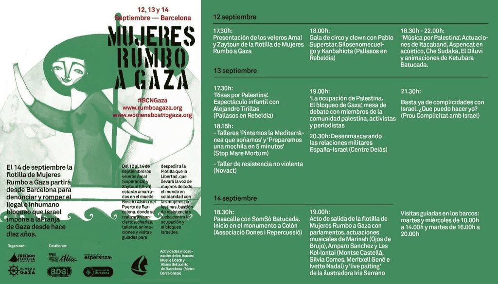 La flotilla de Mujeres Rumbo a Gaza zarpa desde Barcelona