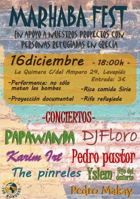 Holes in the borders organiza Marhaba Fest en apoyo a sus proyectos con personas refugiadas en Grecia